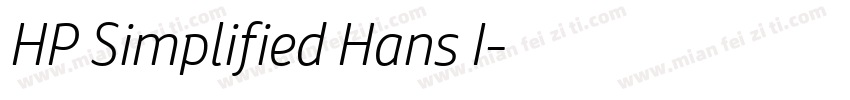 HP Simplified Hans I字体转换